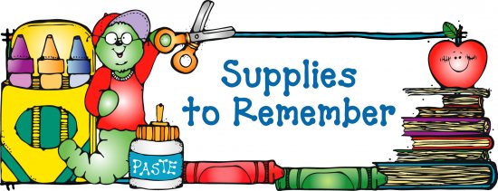 School supplies art supplies clipart