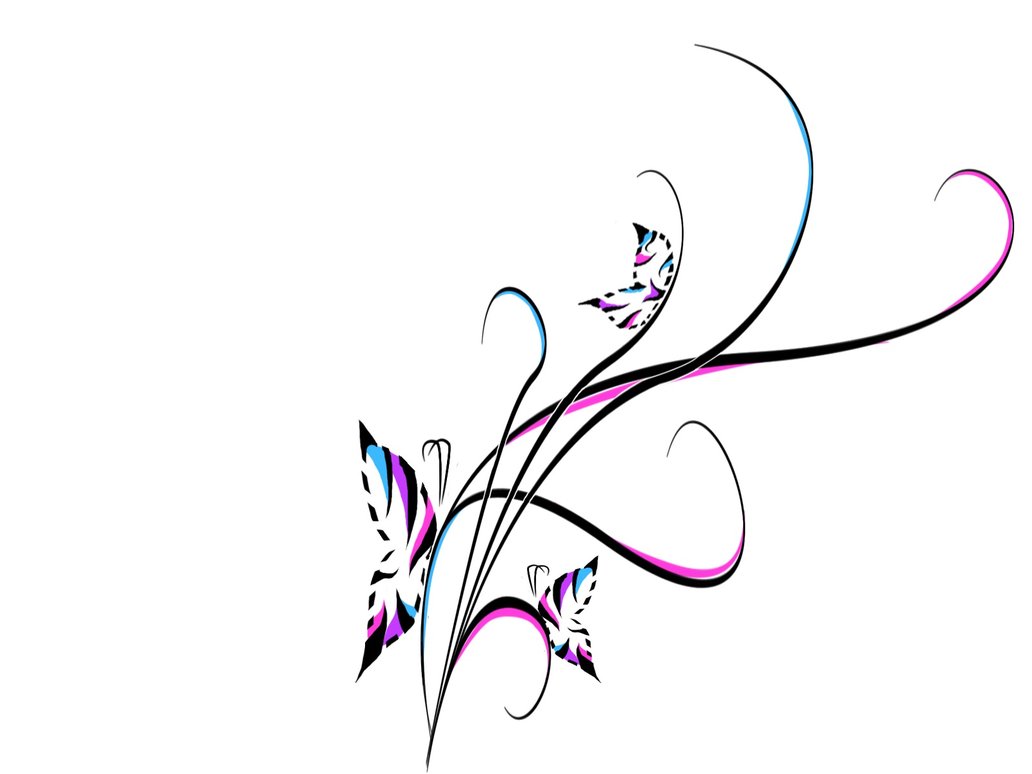 free butterfly swirl clip art - photo #9