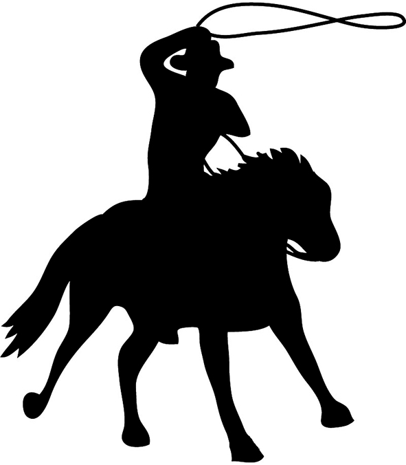 Cowboy On Horse Clipart