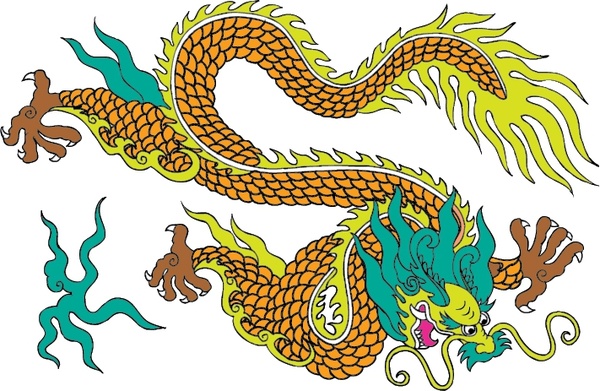 Vector ancient chinese dragon vector Free vector in Adobe ...