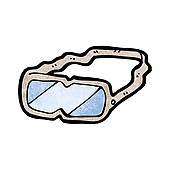 Snowboarding goggles clipart