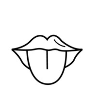 Tongue clipart black and white