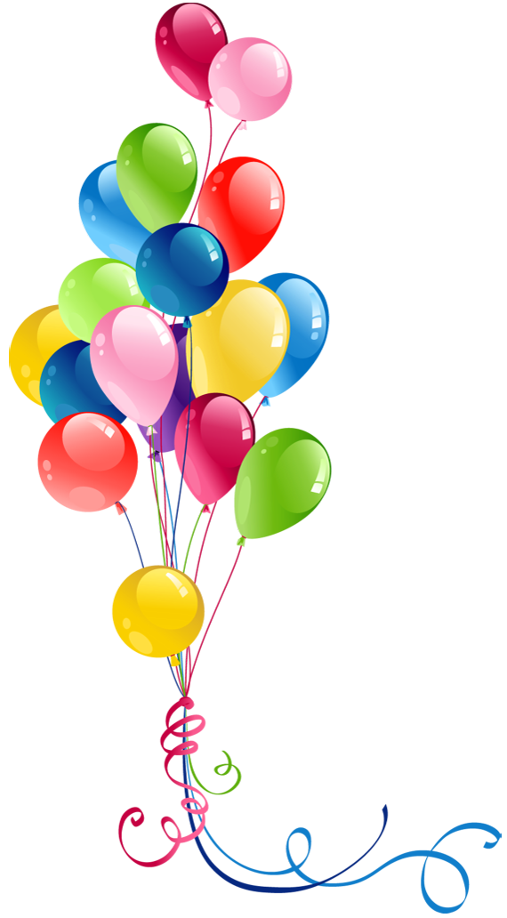 Birthday balloons clipart transparent background