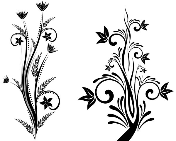 Simple Flower Designs Black And White | Free Download Clip Art ...
