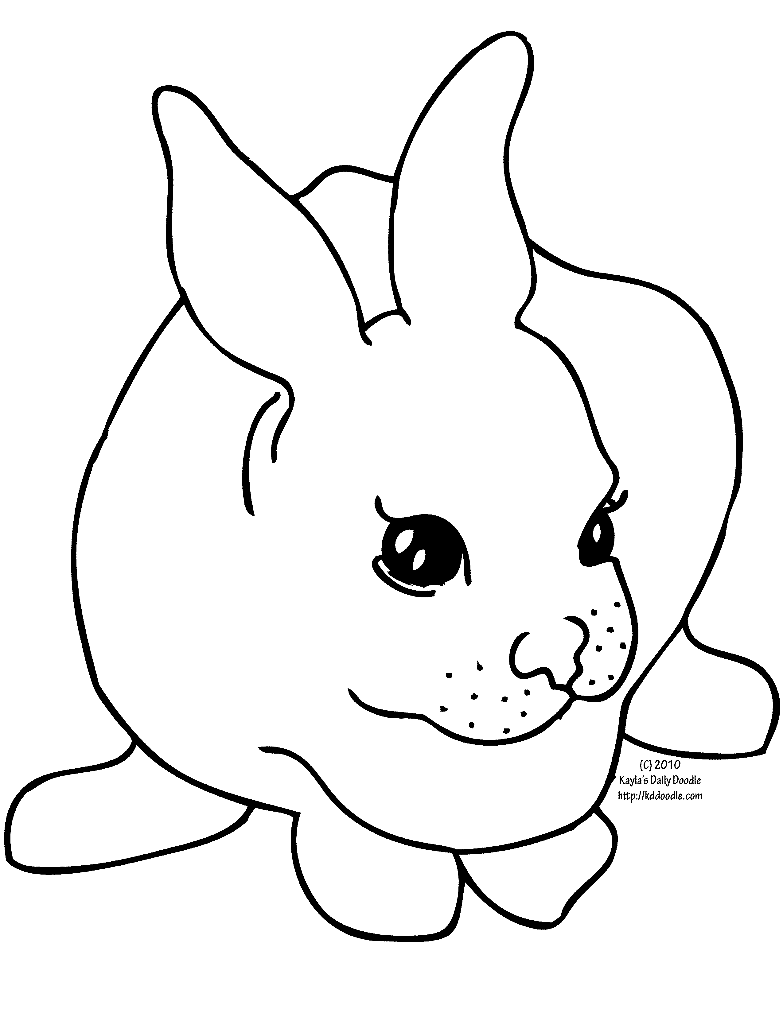 Rabbit Line Art | Free Download Clip Art | Free Clip Art | on ...