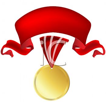 Gold medal ribbon clipart