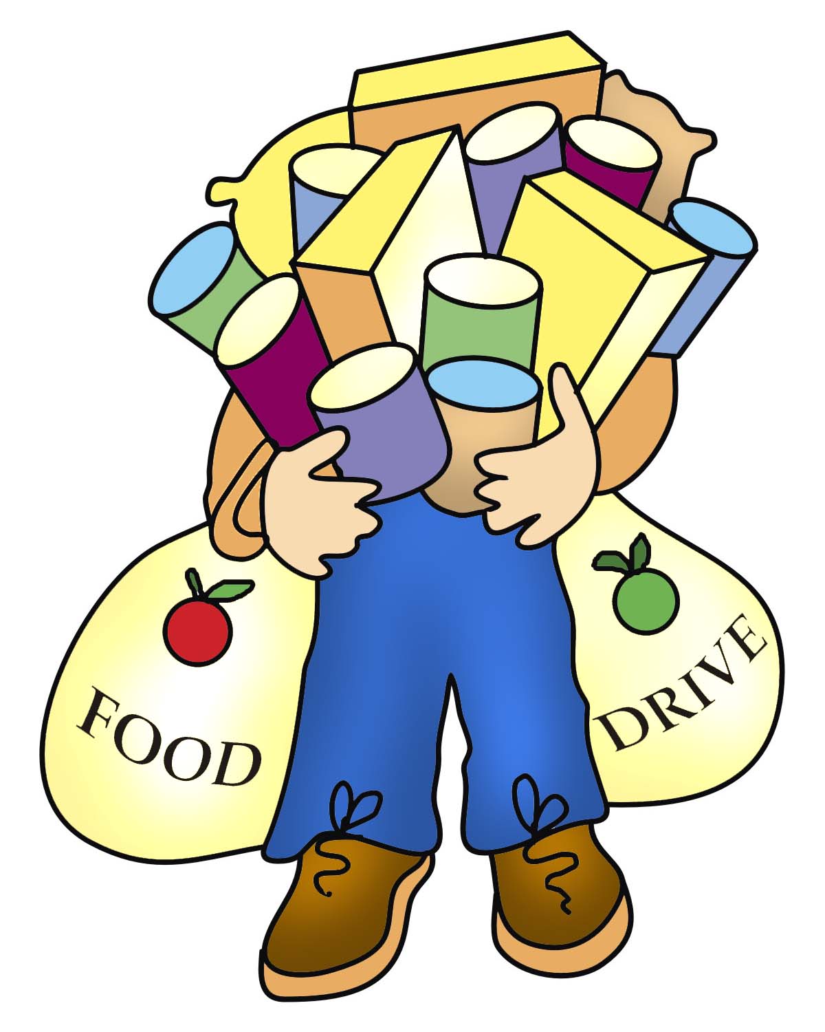Pantry Food Drive Clipart
