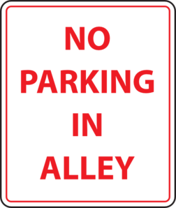 No Parking In Alley Clip Art - vector clip art online ...