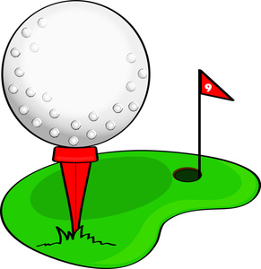 Clip Art Golf Ball On Tee Clipart