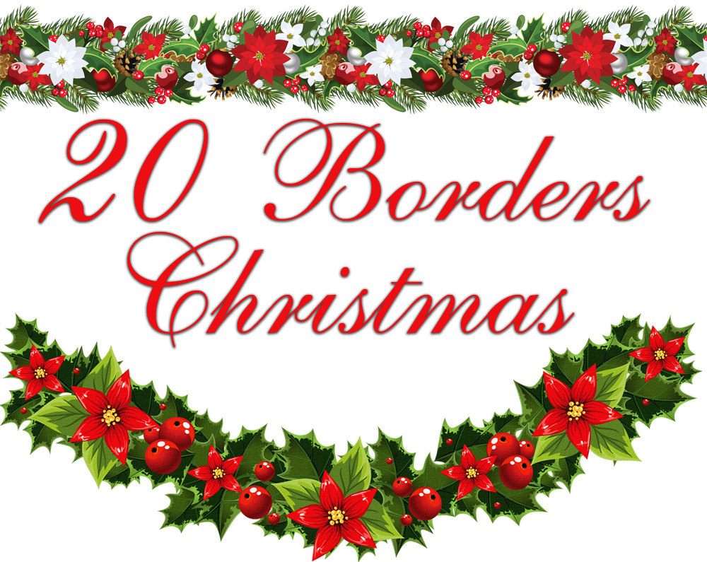 Word clipart christmas borders