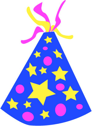 Birthday party hats clipart