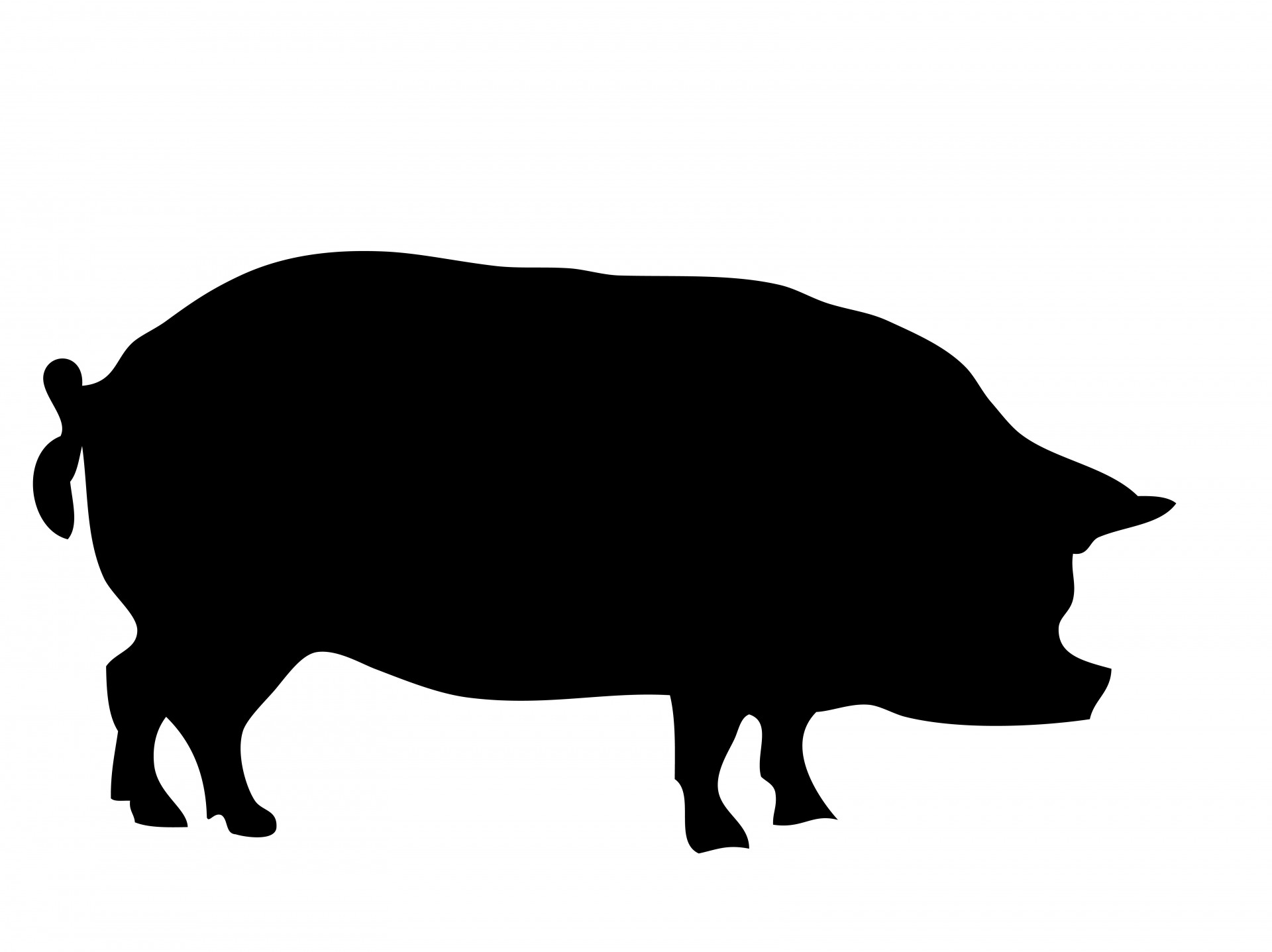 Pig Silhouette Free Stock Photo - Public Domain Pictures