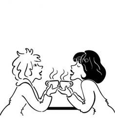 Friends Drinking Coffee - Free Clipart Images