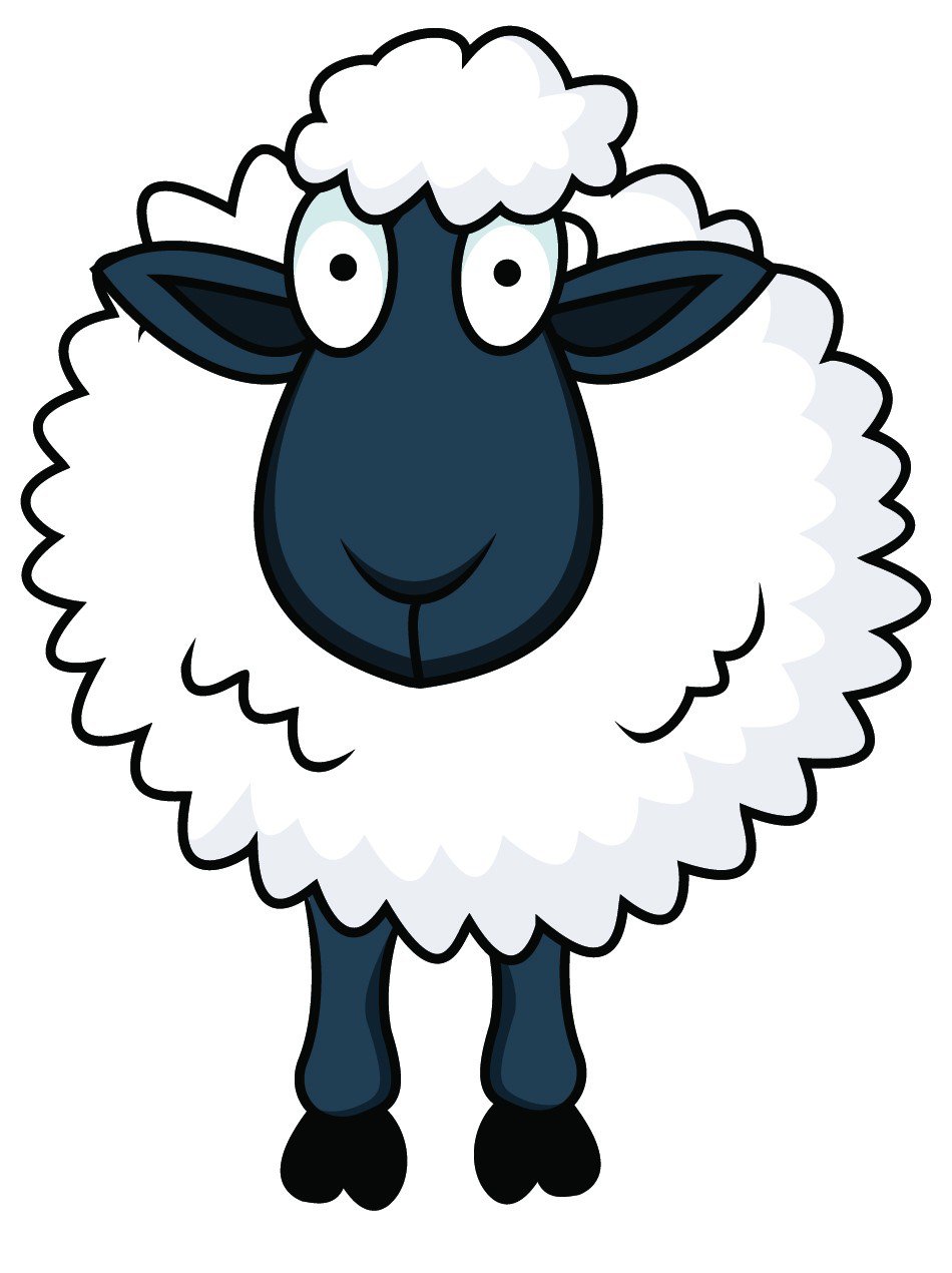 Funny sheep clipart