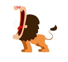 Lion roaring clip art