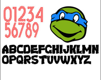 Ninja turtle letters | Etsy