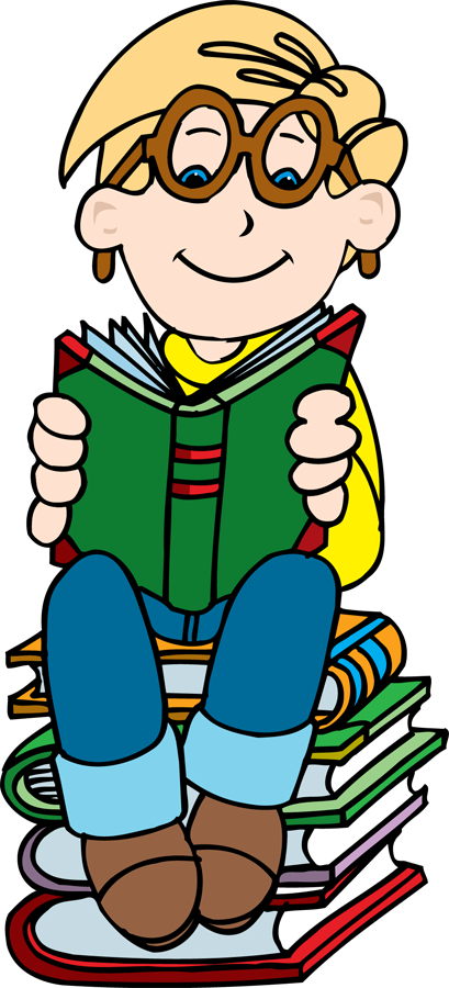 free boy and girl reading clipart - photo #8