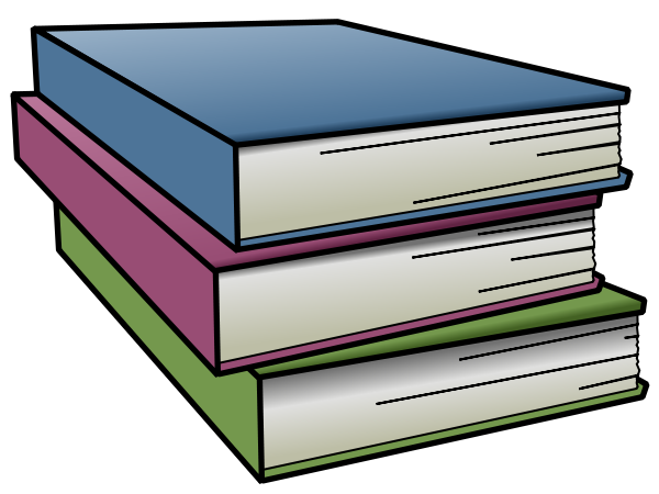Cartoon stack of books