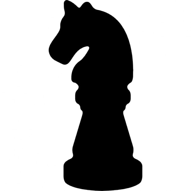 Black horse chess piece shape Icons | Free Download