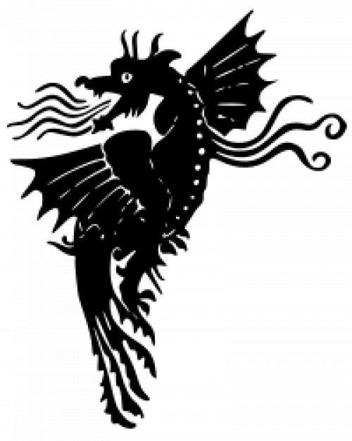 Black dragon drawing | Download free Vector