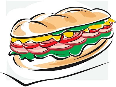 Clipart submarine sandwich