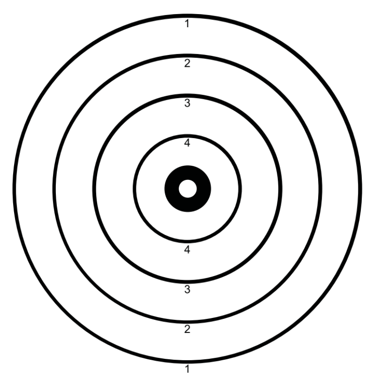 Pics Of Shooting Target Coloring Page Printable Bullseye