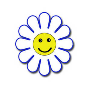 Smiley Face Daisy Clipart - Free to use Clip Art Resource