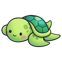 Cute turtle clipart png