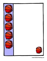 Basketball Border Paper - Free Clipart Images
