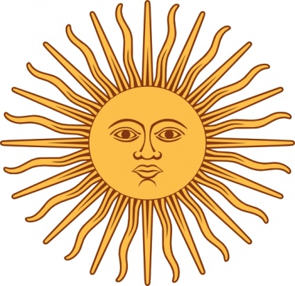 May Sun From Argentina Flag Clip Art | Free Images ...