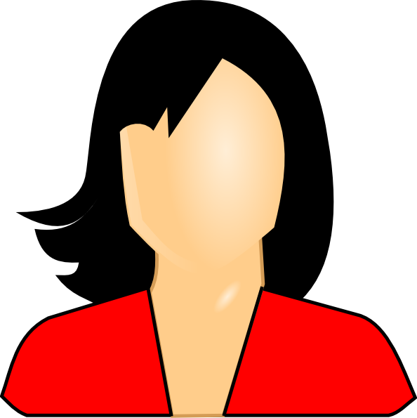 Red Female Icon Clip Art - vector clip art online ...