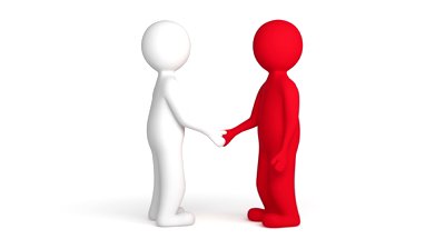 Two People Shaking Hands Clipart