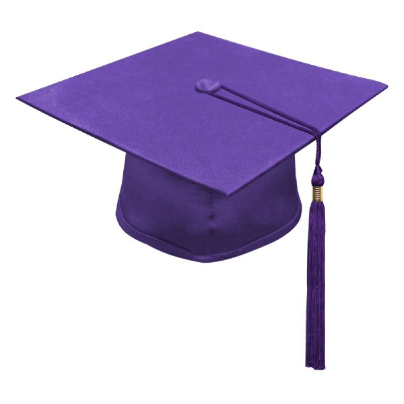 Matte Purple High School Cap & Tassel | Gradshop