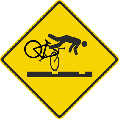 Bicycle-Hazard-Symbol-Sign- ...