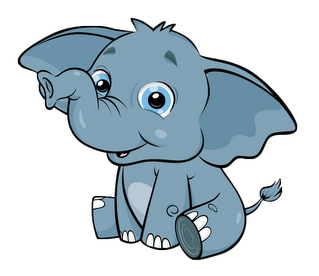 Cute Baby Elephant Clipart