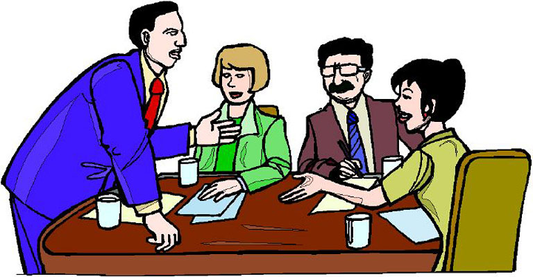 Clipart of people meeting