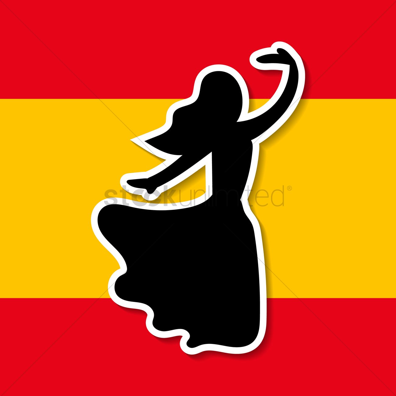 Spain flag and flamenco dancer Vector Image - 1565322 | StockUnlimited