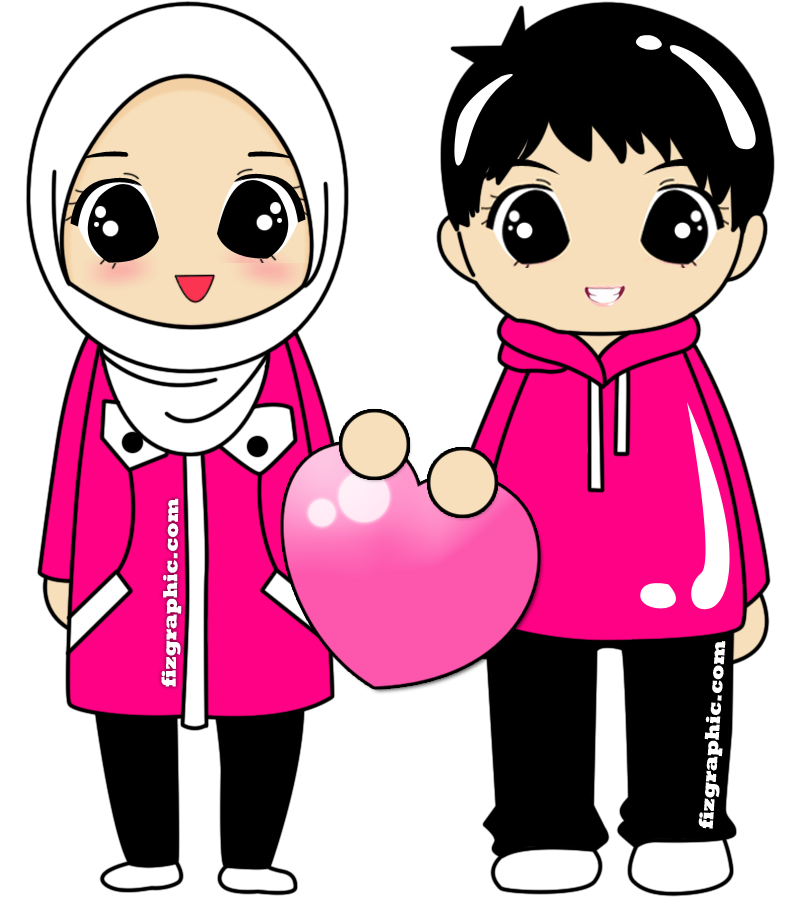 Cute Muslim Cartoon Couplesart4search.com | art4search.com