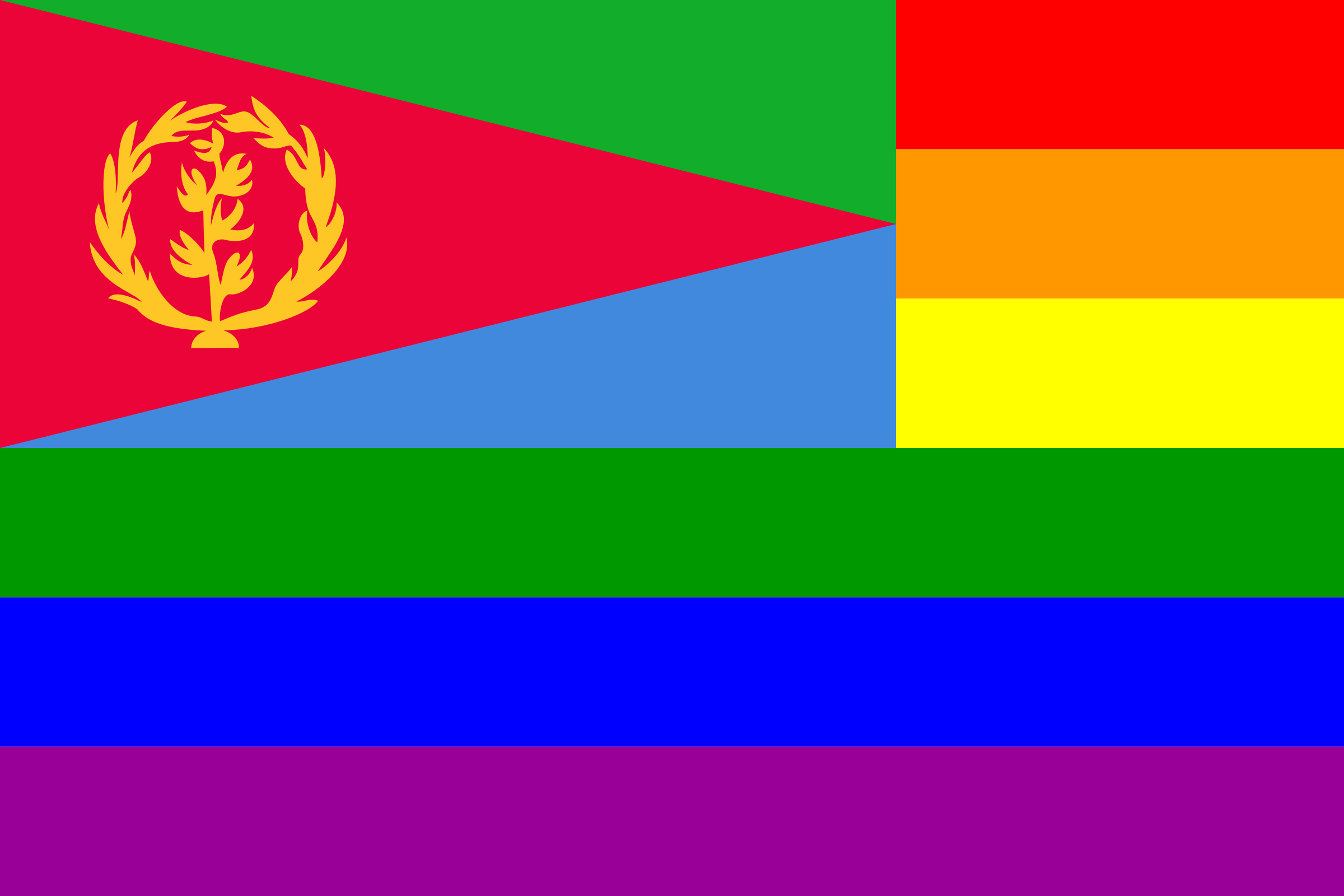 Clipart - The Eritrea Rainbow Flag