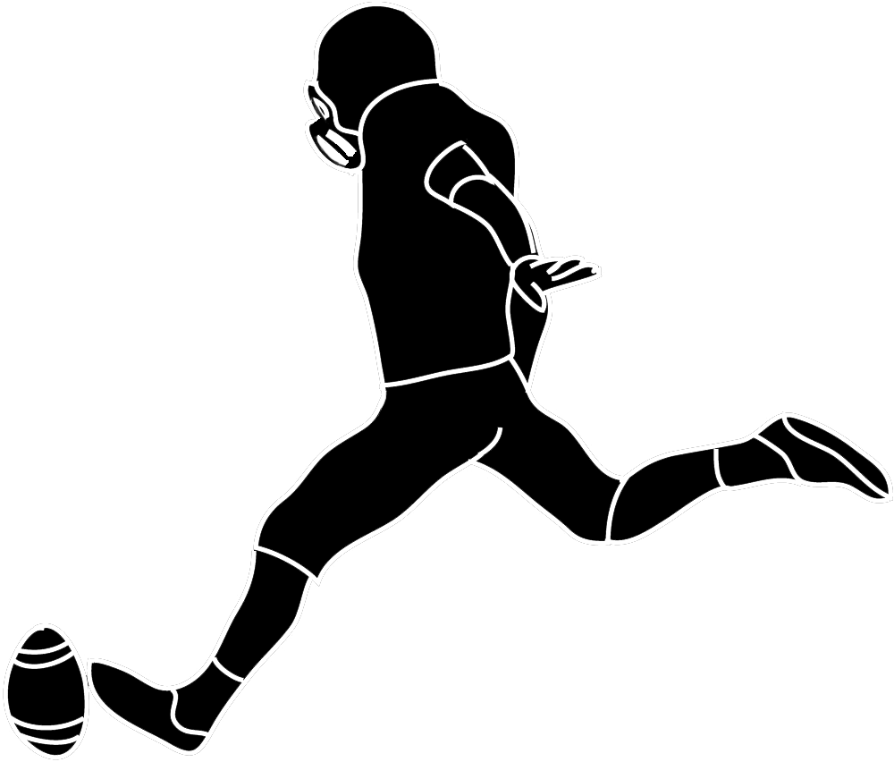 Football Player Kicking Clipart
