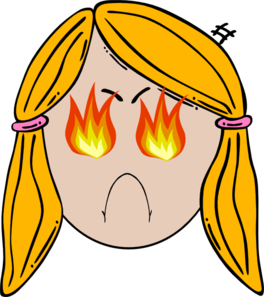 Angry girl clipart