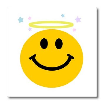 Buy 3dRose ht_113103_3 Angel Smiley Face-Angelic Yellow Happy ...