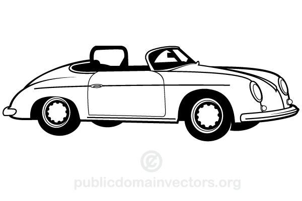 17 Classic Car Vector Drawing Images - Vintage Car Vector, Classic ...