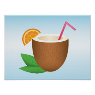 Cartoon Coconut Drinks Gifts on Zazzle