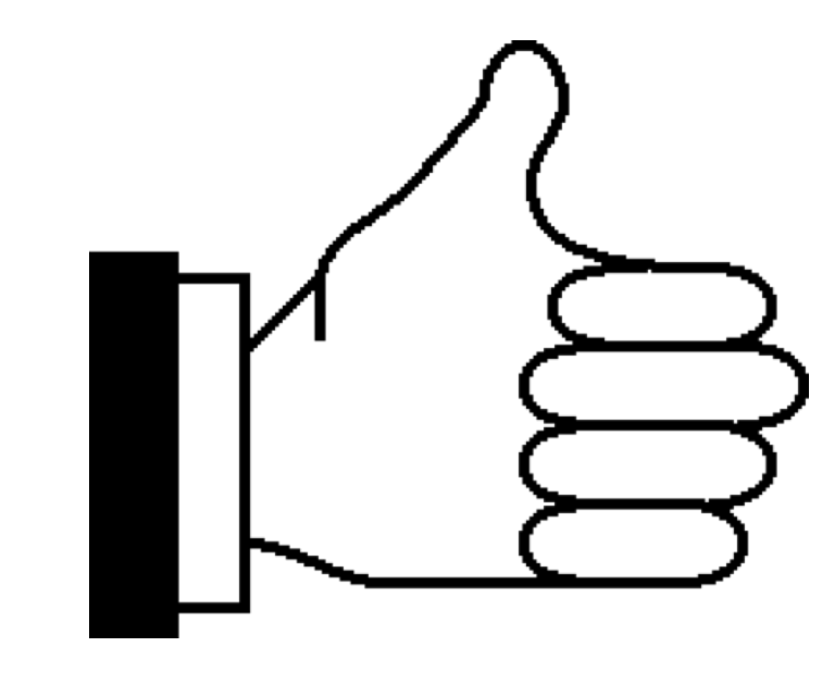 fonts - Non-bitmapped "thumb up" symbol for flagging "good ...
