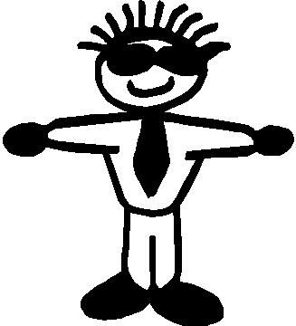 Stick Figure Family Decals :: Tie Guy 01 Stick Figure Decal ...