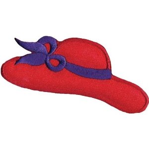 Amazon.com - Wrights Iron-On Appliques-Red Hat Society 3-1/4x1-1/4" 1/