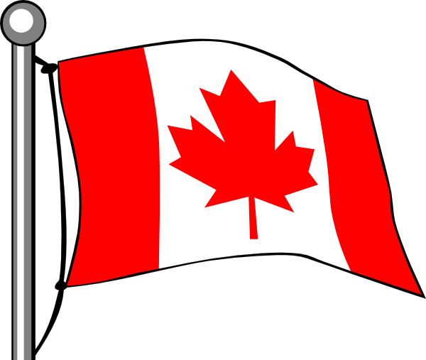 Canada Flag Flying Clip Art - vector clip art online ...