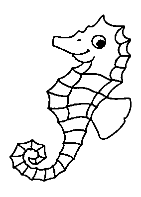 free seahorse coloring pages