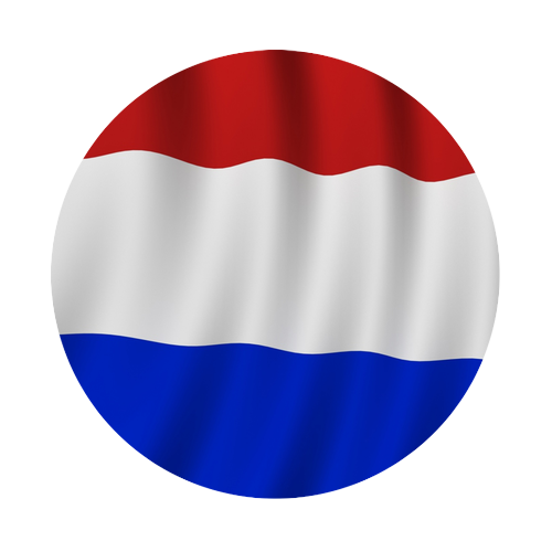 Holland flag round rubber coaster Custom Round Coasters